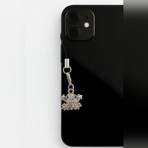 NWT Crystal Frog Charm Green Eyes Phone & Bag Charm/Keychain Approx .75" charm